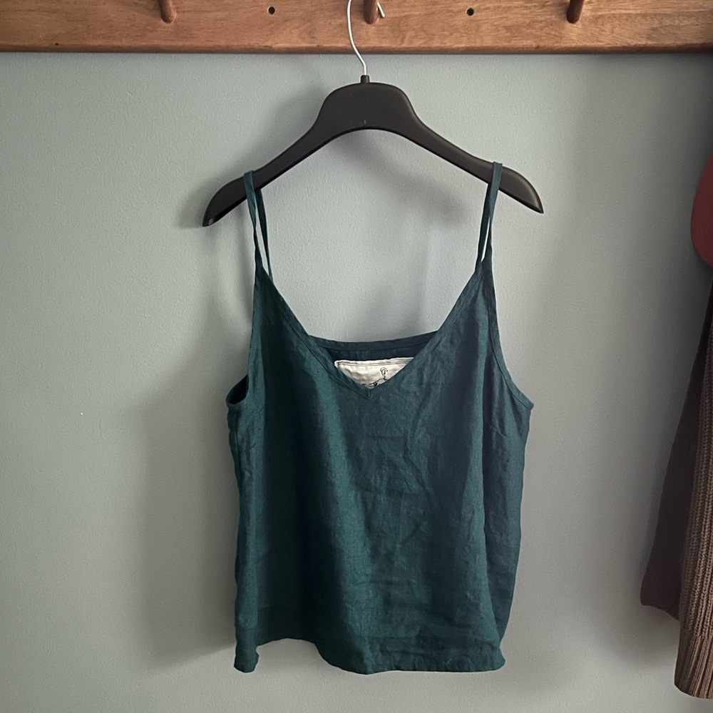 NotPerfectLinen Sorrento Cami in Emerald